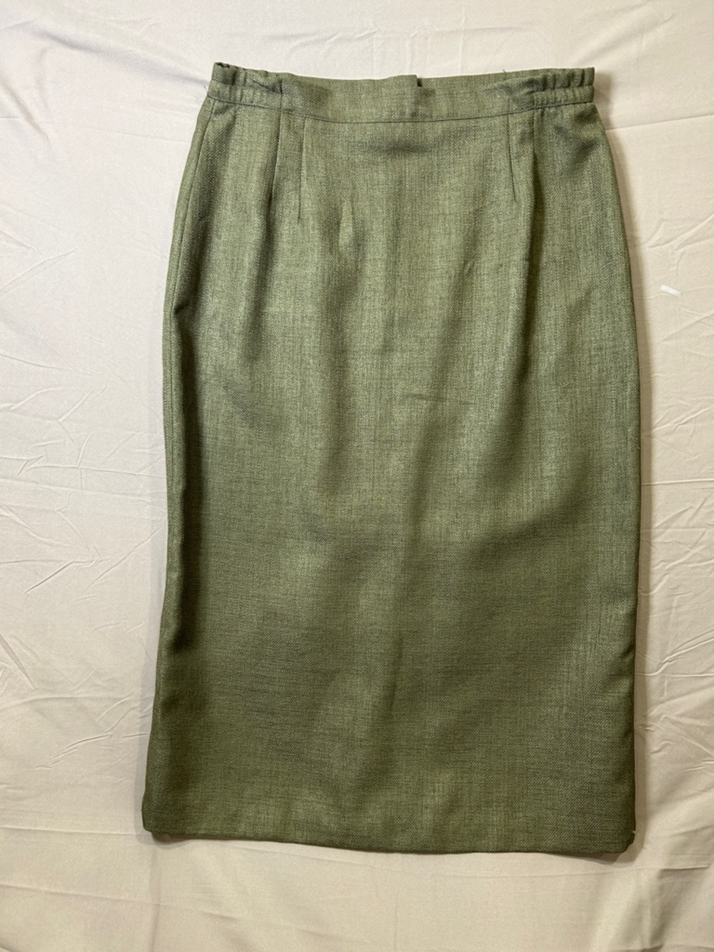 Classic Olive Green Pencil Skirt - Women's